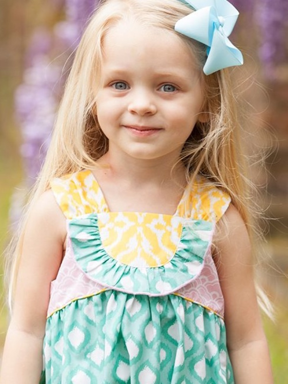 Shrimp & Grits Kids | Breezy Tie Back Dress for Girls. Size 9